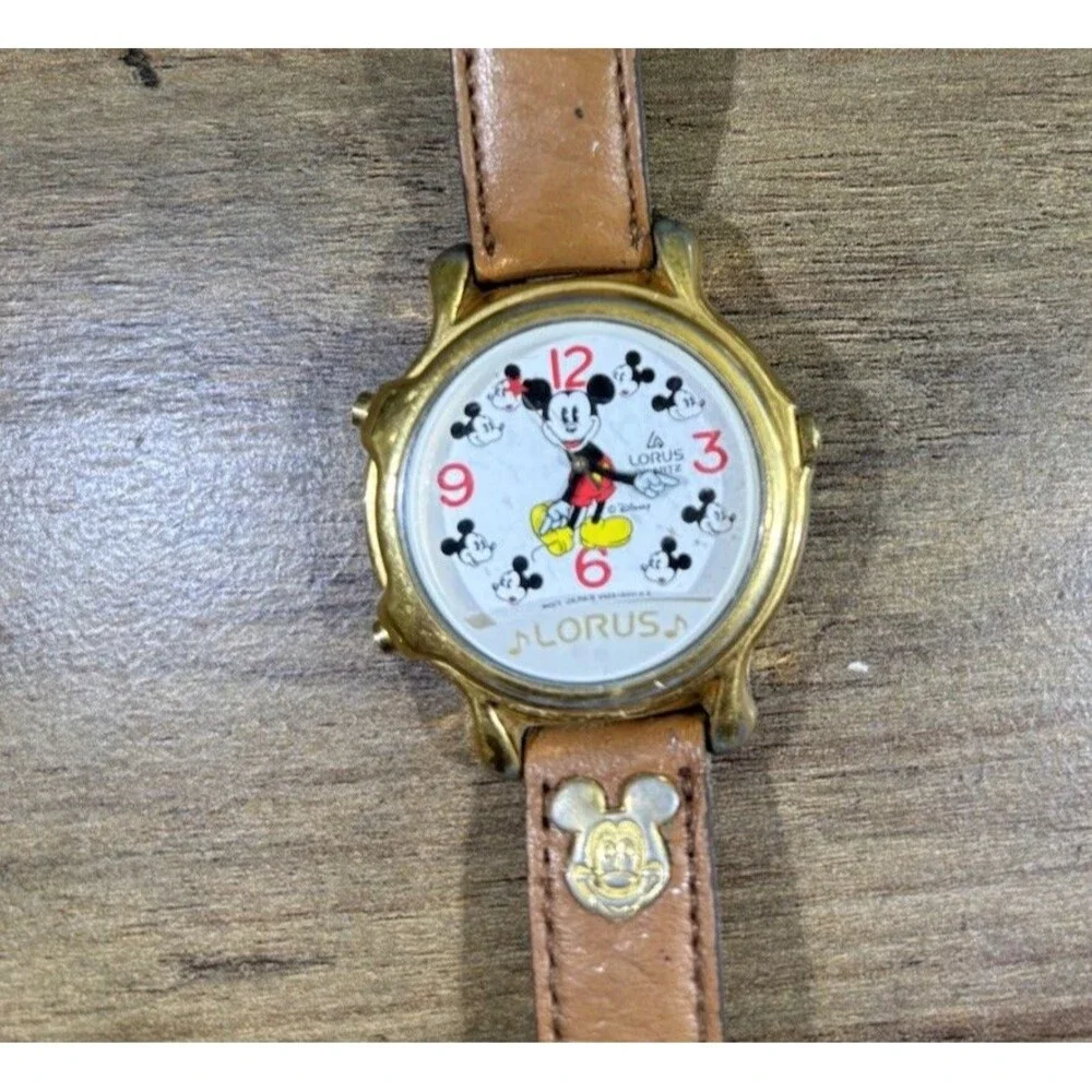 Loris Mickey Mouse Musical Wrist Watch Analog  Untested. As Is. DISNEY